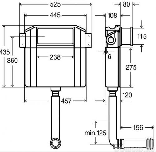 Унитаз с бачком в стене. Типы сливных бачков 19 Унитаз с бачком в стене. Типы сливных бачков 19