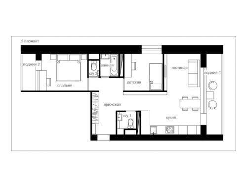 Из двушки распашонки в трешку. Перепланировка недели: как из двушки сделать трёшку