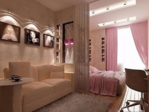 Зонирование комнаты на спальню и гостиную. Варианты удачного зонирования комнаты: фото примеров