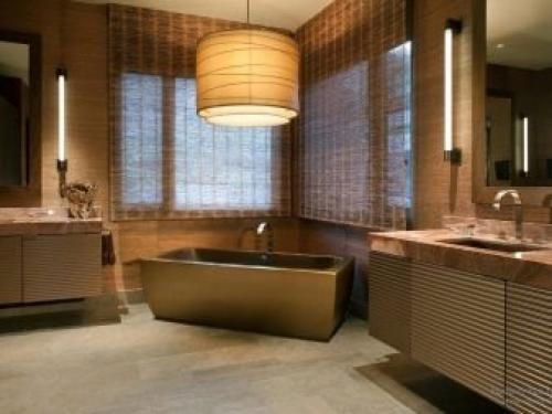 Ванная комната из дерева. Особенности электроснабжения в ванной комнате 21