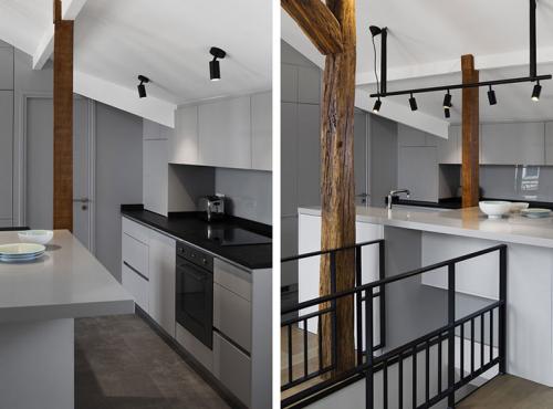 Необычная парижская квартира со интерьерами в синих тонах 05