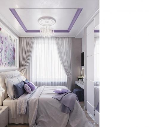 Нежная спальня, 8.5 кв.м. 04