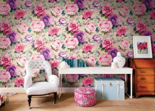 Обои с крупными цветами. Виды цветочных обоев