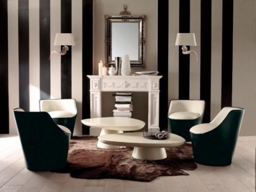 Обои с крупным рисунком в интерьере гостиной. Выбор основного цвета и рисунка