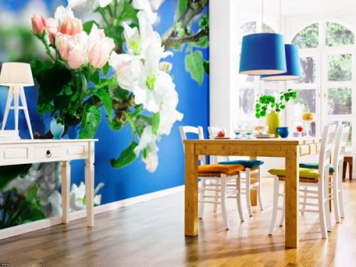 Обои с крупными цветами. Виды цветочных обоев