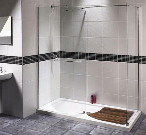 Ванная комната без ванны, но с душем. Душевые кабины