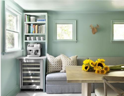 Цвет морской волны в интерьере 10