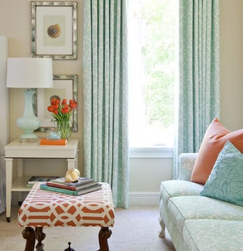 Цвет морской волны в интерьере 15