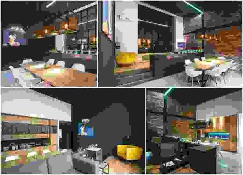 Темный потолок и светлые стены. Яркие стены, светлый потолок, темный пол 05