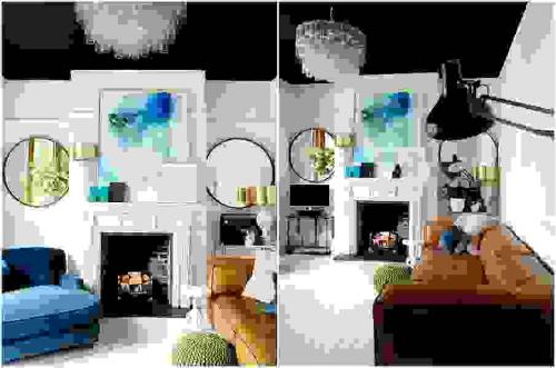 Темный потолок и светлые стены. Яркие стены, светлый потолок, темный пол 07