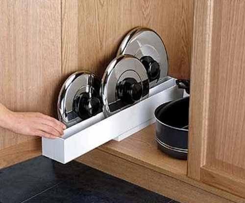 Лайфхаки для крышек от кастрюль. Ох уж эти крышки! Или 8 отличных идей для хранения крышек от кастрюль и сковородок.