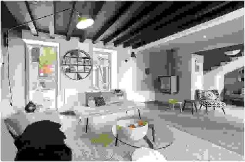 Темный потолок и светлые стены. Яркие стены, светлый потолок, темный пол 04