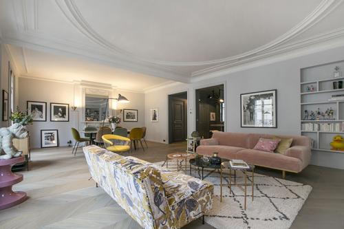 Квартира в Париже: современный интерьер, интересные детали и французский стиль (155 кв. м) 02