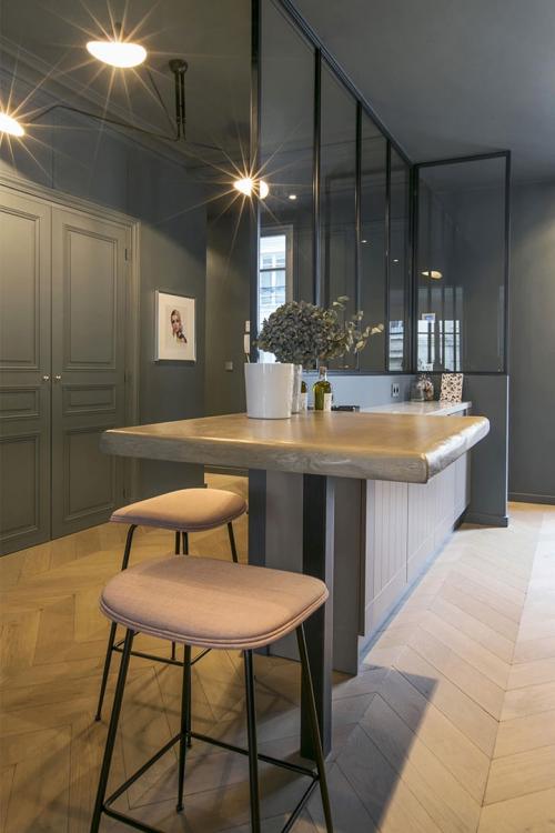 Квартира в Париже: современный интерьер, интересные детали и французский стиль (155 кв. м) 14