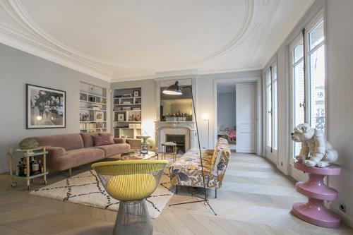 Квартира в Париже: современный интерьер, интересные детали и французский стиль (155 кв. м) 05