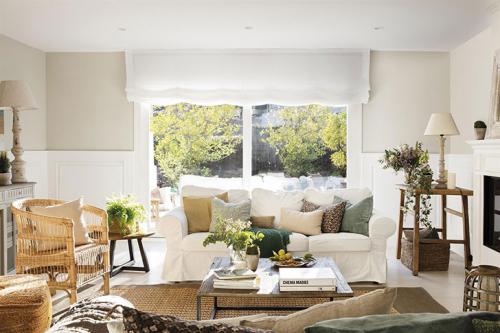 Белый, зеленый, соломенный: интерьер дома в Испании, который дарит умиротворение и радость 01