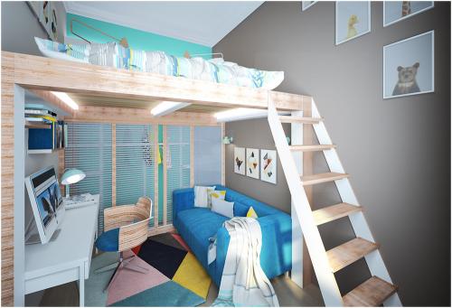 Квартира в 10 кв. м: компактный и яркий дизайн 03