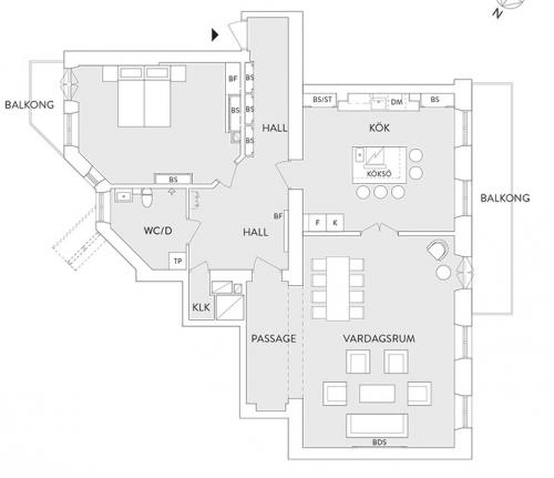 Элегантный белый интерьер в Гетеборге 27