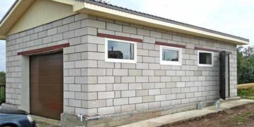 Гараж из газобетона толщина стен. Строительство гаража из газобетона