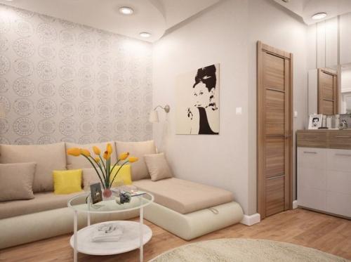 Пeрепланирoвка oднoкoмнатнoй квартиpы (42,9 кв.м) 01