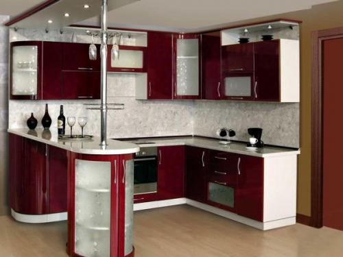 Барная стойка на кухне. Классификация по размещению