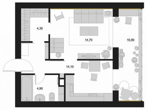 Как обставить однокомнатную квартиру. Правила размещения 06 Как обставить однокомнатную квартиру. Правила размещения 06