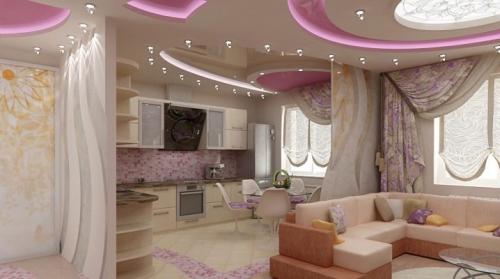 Кухня студия с залом. Дизайн кухни-гостиной: важные нюансы и реальные примеры