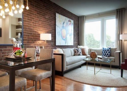 Имитация кирпича из гипсовой штукатурки. Примеры штукатурки под кирпич в интерьере