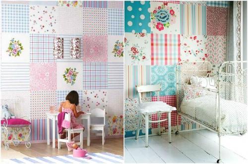 Декор стен обоями. Идеи использования остатков обоев в интерьере