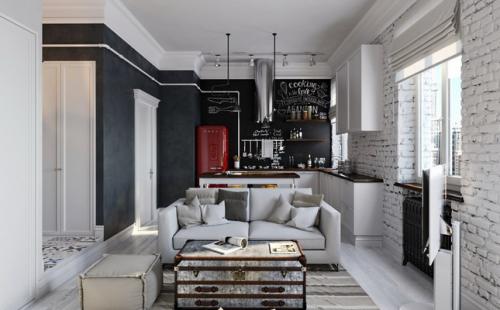 Как в интерьере сделать кирпичную стену. Кирпичная кладка в интерьере кухни: стоит ли делать? 19 Как в интерьере сделать кирпичную стену. Кирпичная кладка в интерьере кухни: стоит ли делать? 19