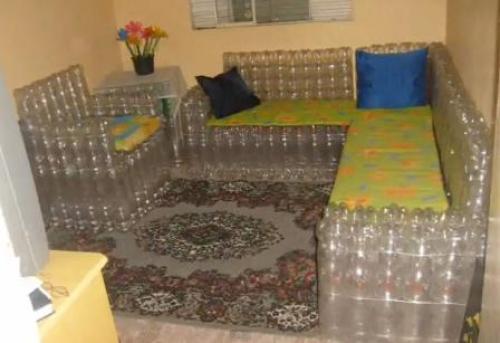 Стул из бутылок пластиковых. Приятные мелочи