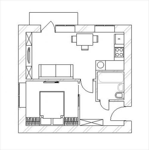 Перепланировка трехкомнатной квартиры . Планировка трёшки в панельке П-44: 5 удачных схем (бесплатно) 23 Перепланировка трехкомнатной квартиры . Планировка трёшки в панельке П-44: 5 удачных схем (бесплатно) 23