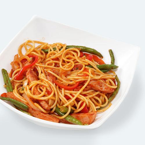 Паста овощная в томатном соусе. Спагетти с овощами в томатном соусе