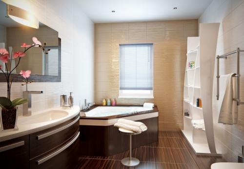 Декор стен в ванной комнате. Отделочные материалы