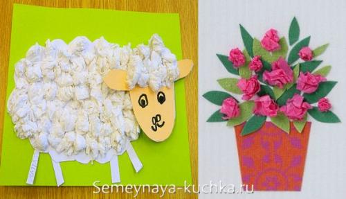 Поделки с детьми 3-5 лет. Для детей 1 года и 2 лет.