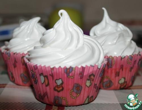 Белковый крем для капкейков. Ванильные капкейки с нежным белковым кремом