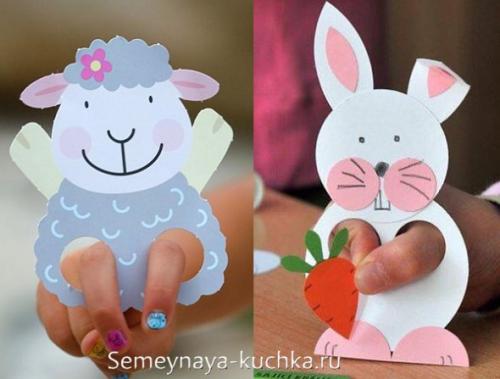 Поделки из бумаги для детей 6 лет. на плоском шаблоне из картона.