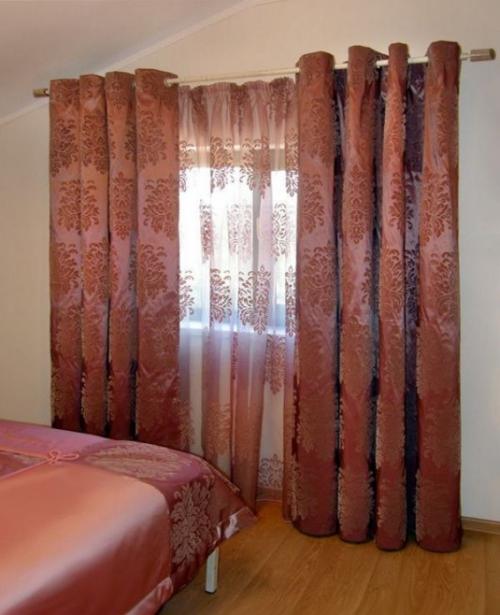 Шторы из тафты пропускают свет. Необычный материал для штор в закладки 18