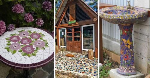 Что можно сделать со старой плиткой. Необычное и полезное применение остатков кафельной плитки на даче