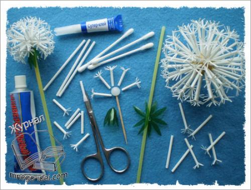 Как из пластиковой бутылки сделать цветок одуванчик. Одуванчик из пластиковых бутылок.