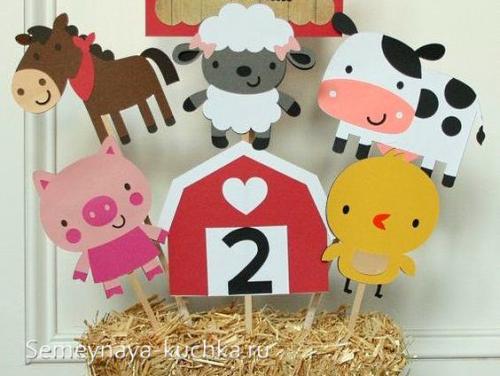 Поделки из бумаги для детей 6 лет. на плоском шаблоне из картона.