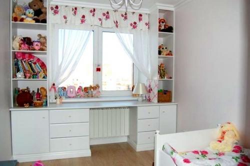 Шкафы вокруг окна в детской. Особенности 37 Шкафы вокруг окна в детской. Особенности 37