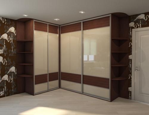 Угловые шкафы купе для гостинной. Преимущества и недостатки угловых шкафов-купе в гостиной