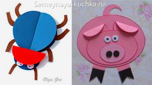 Поделки с детьми 3-5 лет. Для детей 1 года и 2 лет.