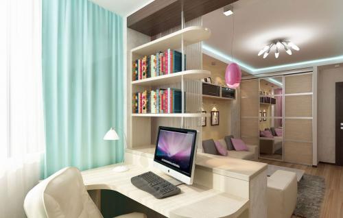 Выделение рабочей зоны в гостиной. Виды и цели зонирования гостиной комнаты