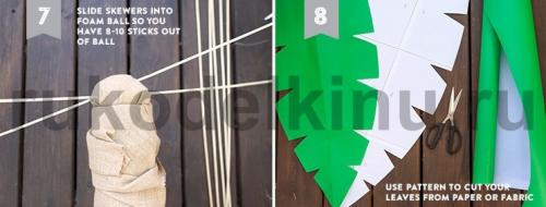 Как сделать из пластиковых бутылок пальму пошаговая инструкция. Как сделать пальму из пластиковых бутылок 05