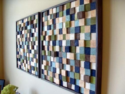 Деревянное панно на стену своими руками. Потрясающий декор стены за небольшие деньги – эффектное 3D панно из деревянных брусков