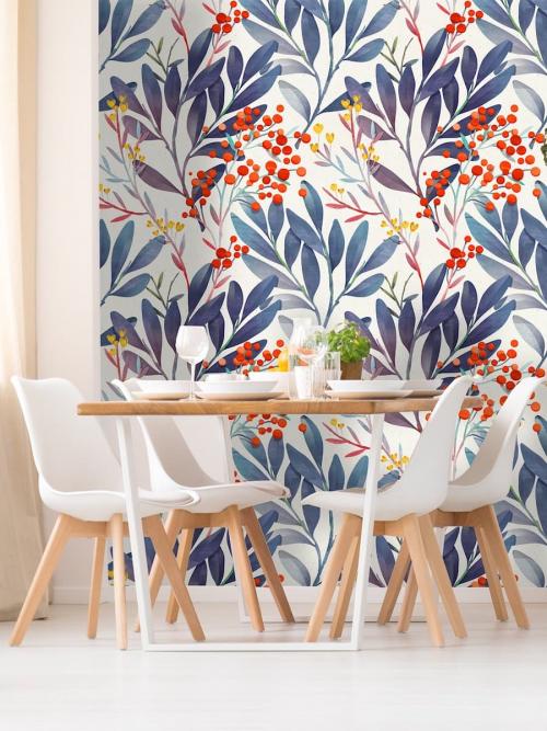 Комбинирование обоев в комнате. На кухне