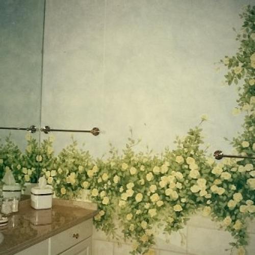 Роспись стен черно-белая. Техники нанесения росписи на стены