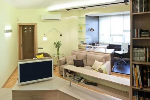 Дизайн комнаты с 5 углами. Многофункциональная двухкомнтная квартира с пятью углами